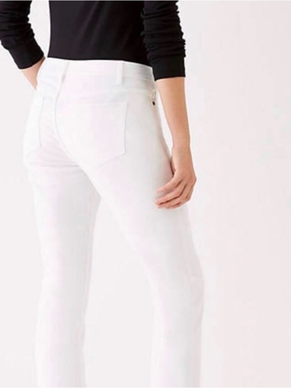 J. Jill authentic fit Slim Ankle Sz 10p in white; minimal, classic, effortless - Picture 2 of 8